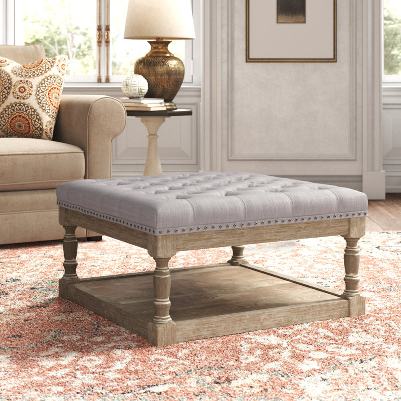 Hammonton Upholstered Ottoman, Gray