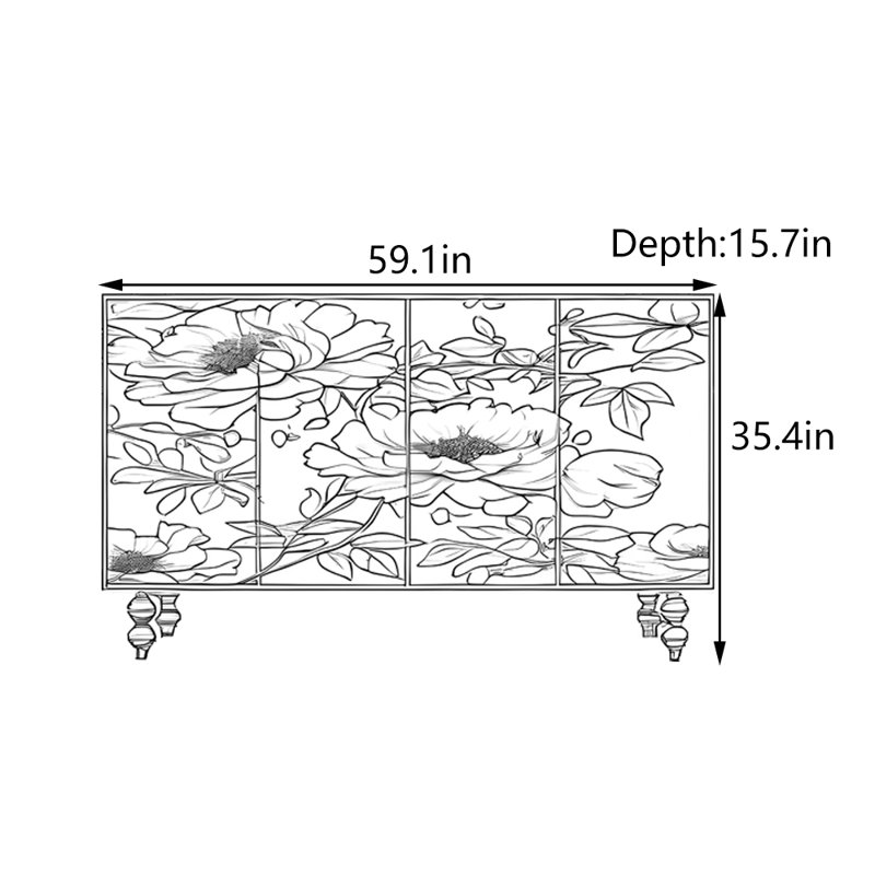 Armoire d'entrée en bois massif rétro français