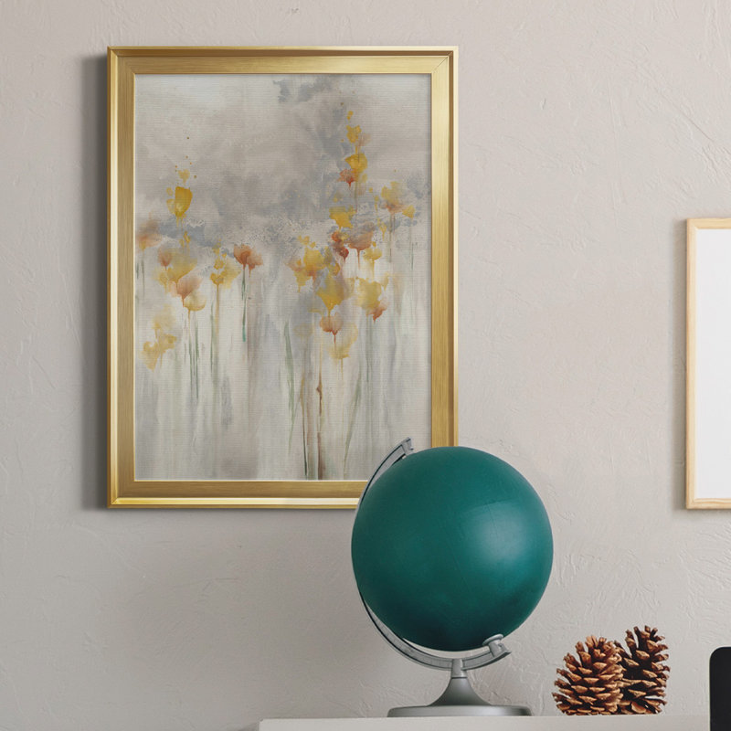 Toile encadrée de qualité Whistful - prête à être accrochée, Toile encadrée d'or, H 18,5 po x l 24,5 po x P 1,5 po