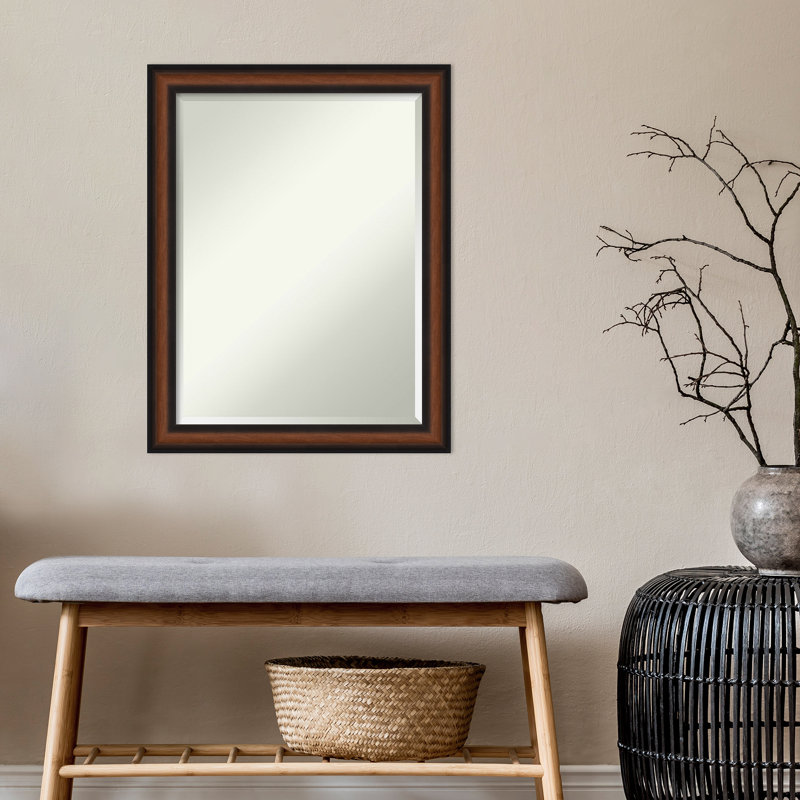 Miroir d'appoint mural en plastique Eaghan Eaghan, 27,5 po x 21,5 po