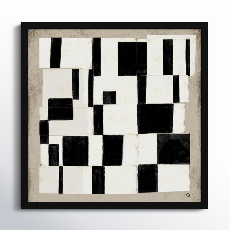Tableau Quantic Game par Studio M - peinture encadrée, Cadre noir, H 30 po x l 30 po x P 1,25 po