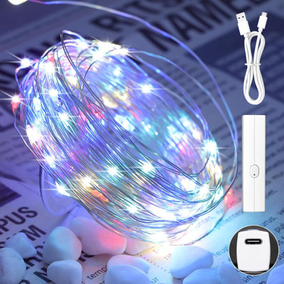 Lipstick Rechargeable Fairy Lights, (10M/33FT Multicolor)