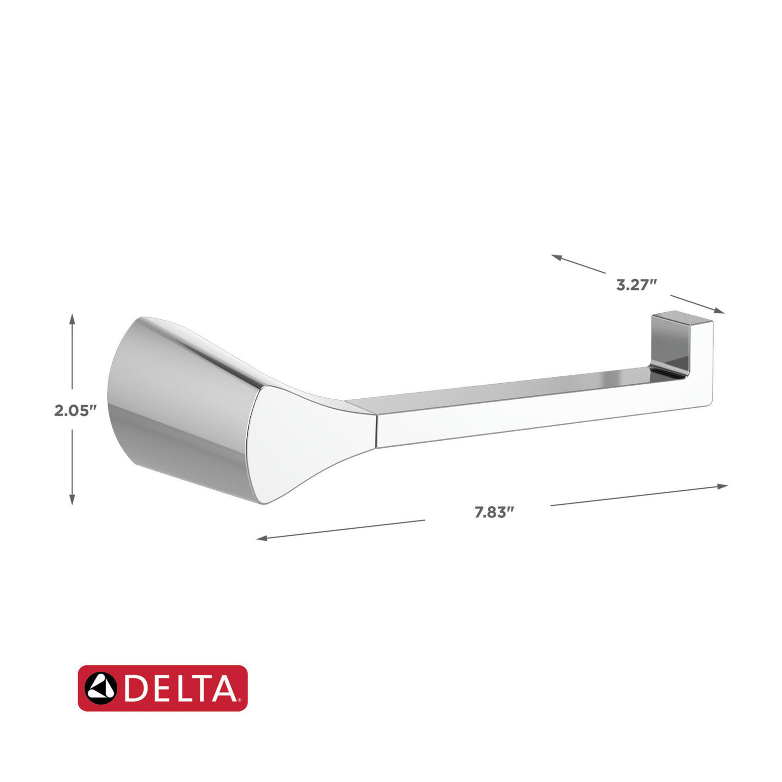 Zura Wall Mount Toilet Paper Holder, Chrome