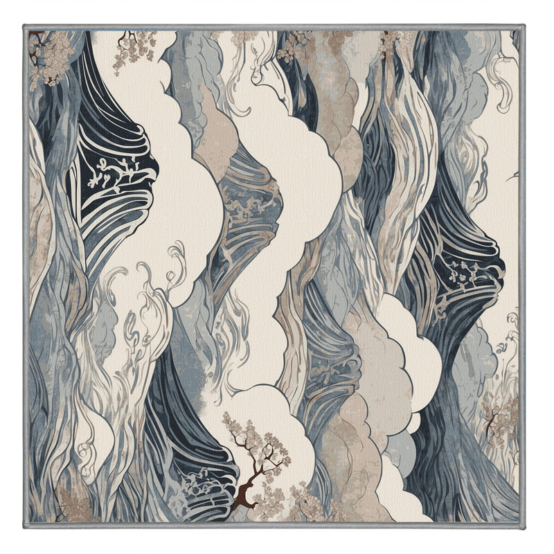 Sakura Sunset Rug, Square 7'