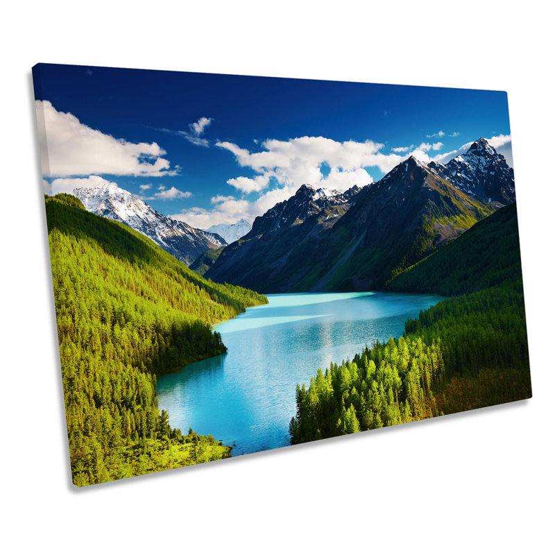 Mountain Landscape Sunset - Wrapped Canvas Print, 50.8cm H x 76.2cm W x 2cm D