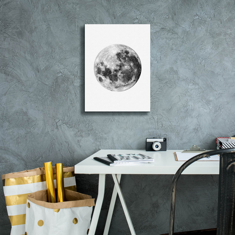 «Full Moon» par Brandon Wong, art mural sur toile, H 16 po x l 12 po x P 0,75 po