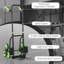  Trolley Hand Trucks 6-Wheels Foldable Load Cart Steel, Green-2018351365