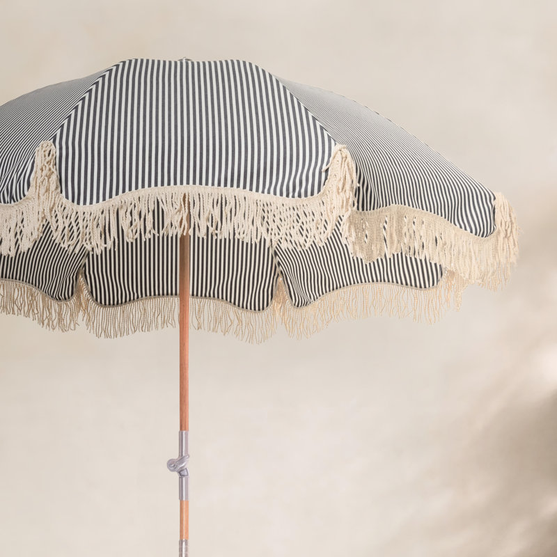PREMIUM BEACH UMBRELLA - LAURENS NAVY STRIPE, Lauren's Navy Stripe