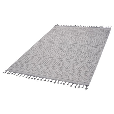 Collection White /Geometric Indoor/Outdoor Area Rug