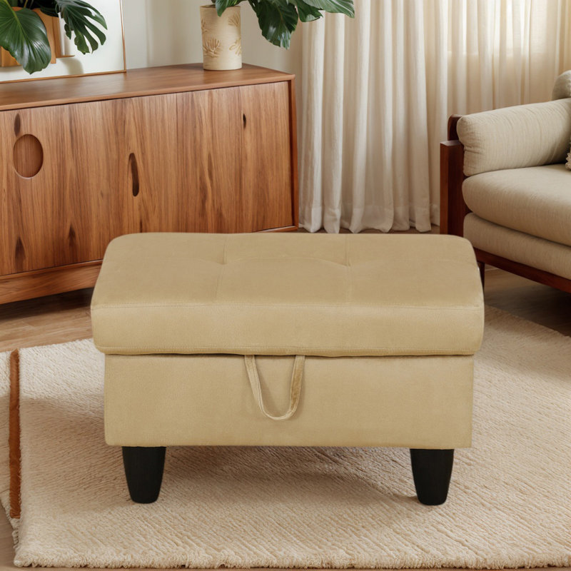 Repose-pieds Claritza, Polyester beige