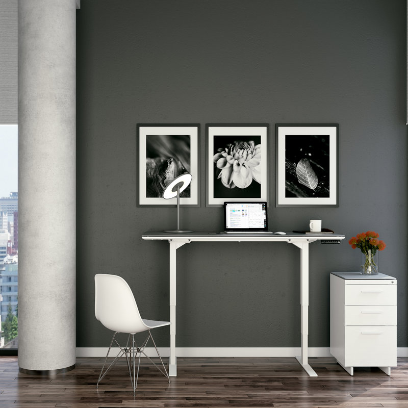 Centro Height Adjustable Computer Desk, 24.75" H x 60" W x 24" D