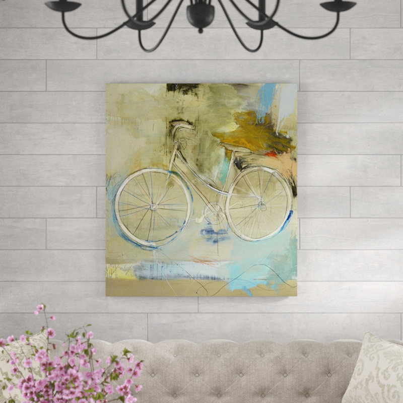 Roamer - peinture sur toile tendue, Gel coupé au couteau, H 27 po x l 24 po x P 1,5 po
