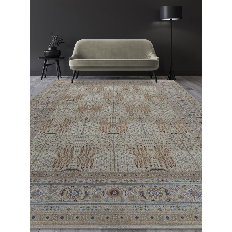 Hand Woven Wool Oriental Area Rug, Rectangle 6'1" x 9'2"