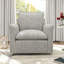 Fauteuil demi-tonneau pivotant moderne à rayures douces 29,7 po avec coussin amovible-1786467229
