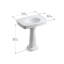 Bancroft 28" Tall Ceramic Vitreous China Rectangular Bathroom Sink-756003612-781547680-790064897