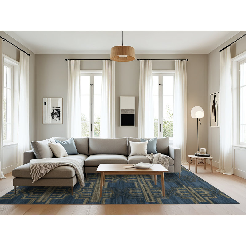 Machine Washable Trellis Gray Area Rug, Rectangle 6' x 9'