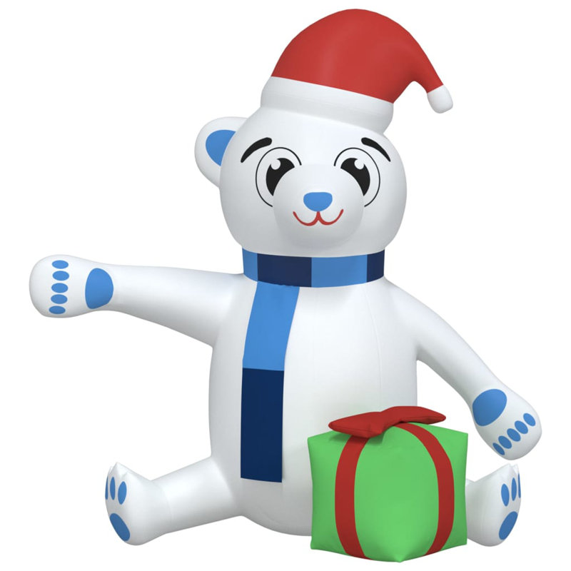 Ours en peluche de Noël DEL, H 94,5 po x l 70,9 po x P 63 po