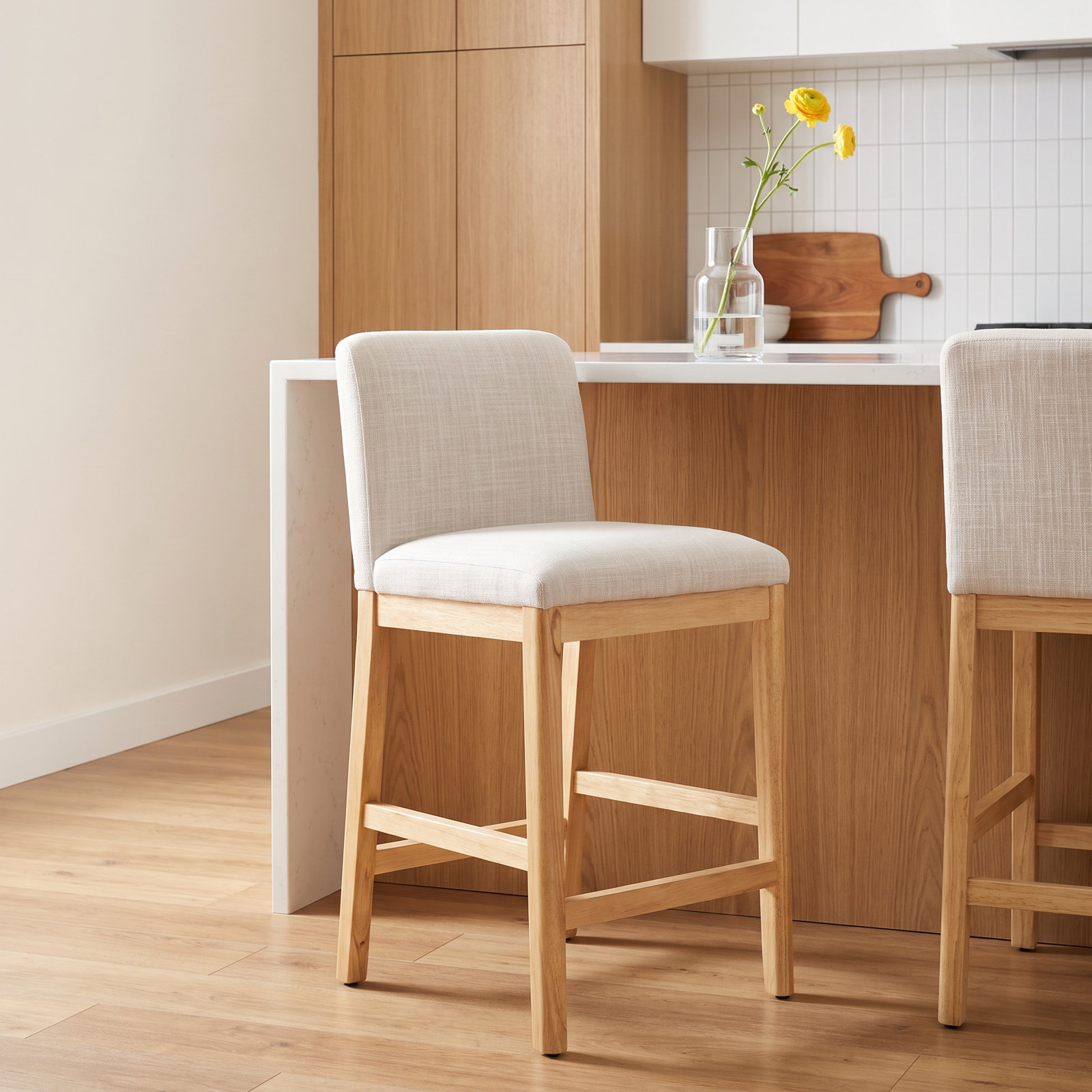 Madsen 26" Bar Stool, Cream