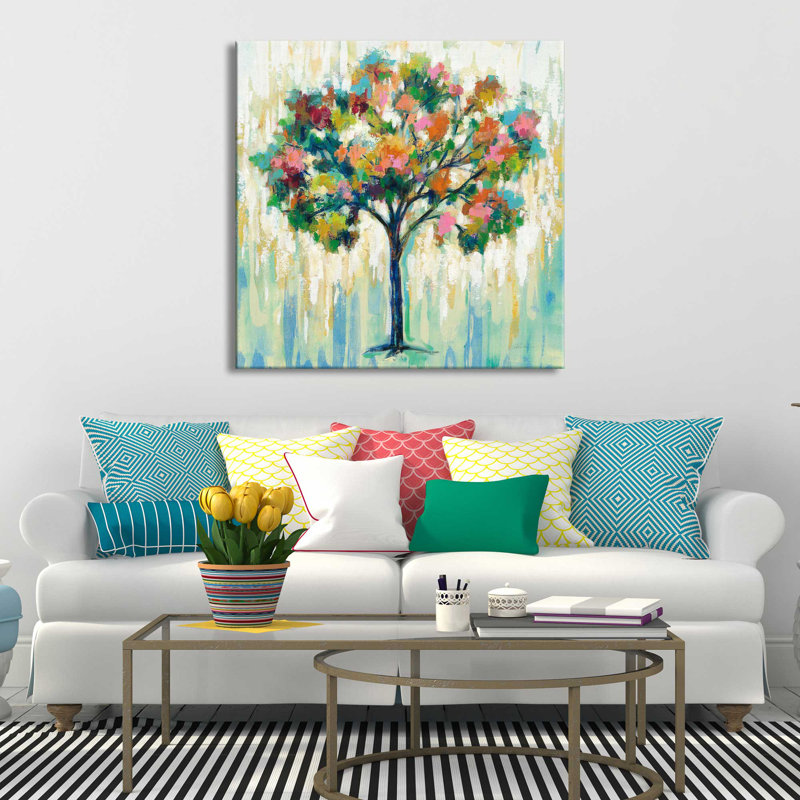 «Blooming Tree (Square)» par Silvia Vassileva, reproduction, Toile tendue, H 36 po x l 36 po x P 1,5 po
