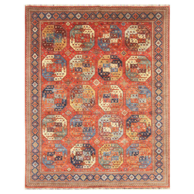 High-Quality Hand-Knotted Red Area Rug