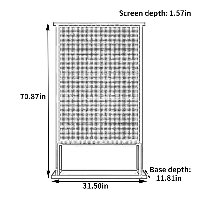 Solid Wood and Rattan Partition with Storage Shelf, 70.87" H x 31.5" W x 1.57" D
