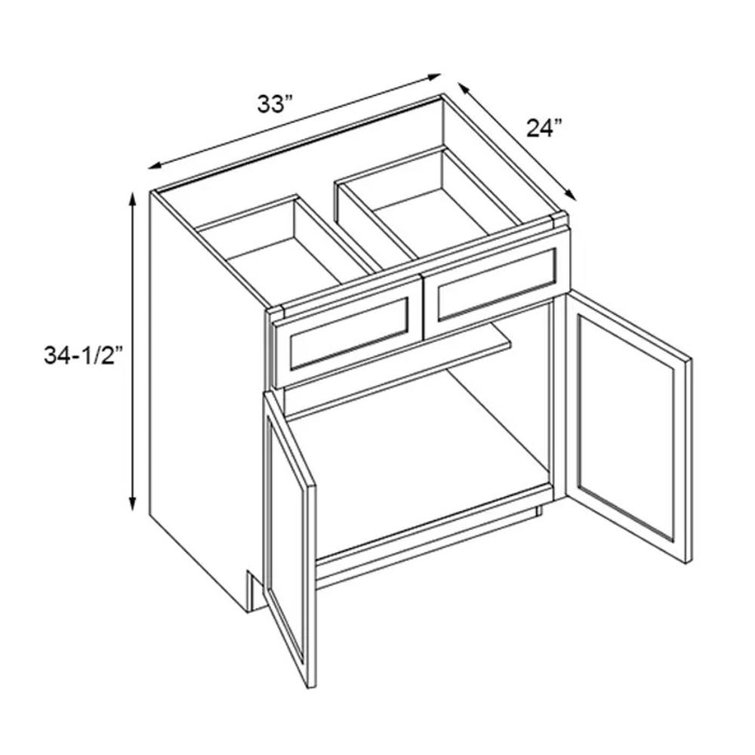 Ready To Ship Cabinets 33" W Plywood Standard Base Cabinet with Adjustable Shelves - Wayfair Canada