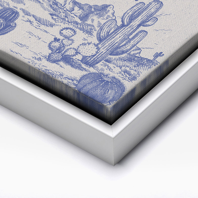 Bleu si long et bonne nuit, Canvas, 12"H x 16"W, White Framed