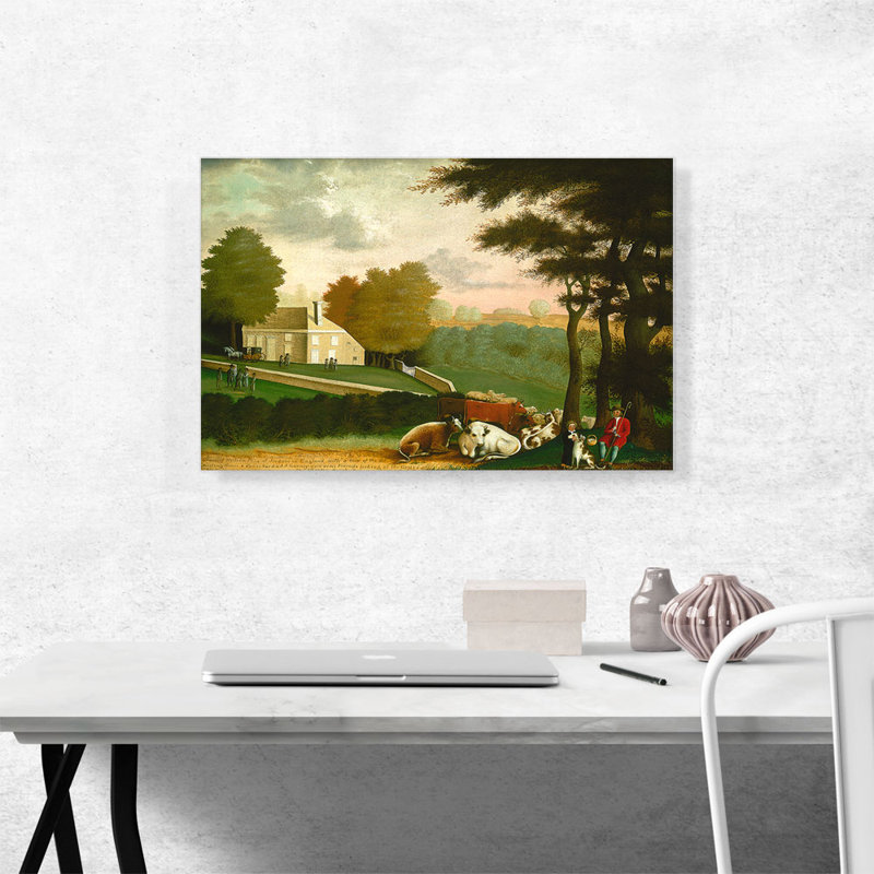 «Grave of William Penn 1848» par Edward Hicks, reproduction d'art sur toile tendue, H 18 po x l 26 po x P 0,75 po