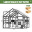 Grande cage à chat pour plusieurs chatons, maison pour chat en bois avec 7 plateformes, 2 boîtes de repos, 1 pont et 1 rampe, cage de cage