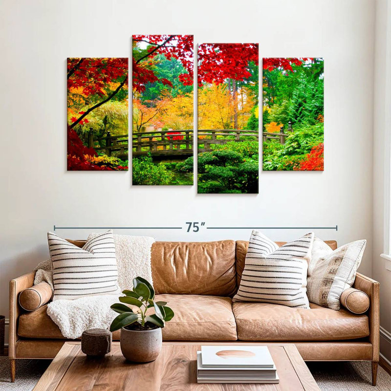 Ancient Japanese Bridge, 42" H x 68" W