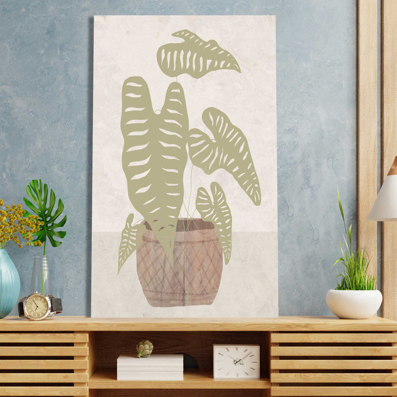 Nature morte en pot I par Daniela Santiago - Peinture, L 18 po x H 30 po, Toile tendue