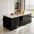 70.8-Inch Kitchen Island Featuring Storage Drawers In Various Sizes, Open Shelving, And A Wine Rack; Kitchen Island With A Dining Area-503817069