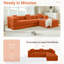 Canapé-lit modulaire surdimensionné à compression de 108 po avec méridienne réversible sans méridienne Hartwick Boneless-1557788596