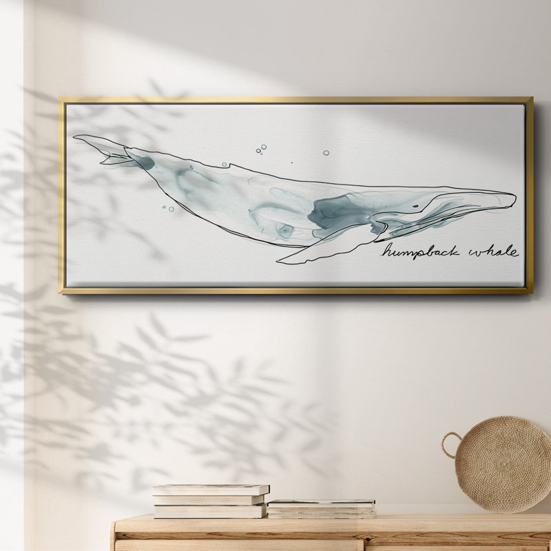 Baleine II - toile encadrée, H 12 po x l 30 po