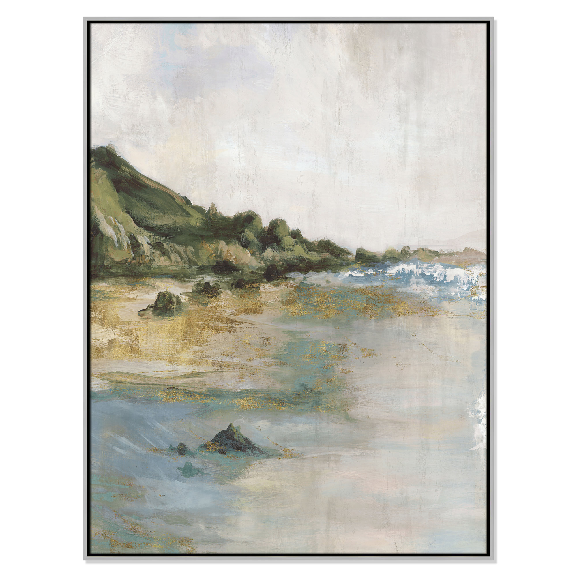 Tide’s Edge Print by , Silver, 49.5" H x 37.5" W