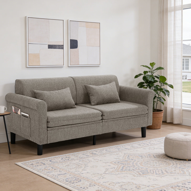 Canapé convertible 73,8 po, Gris beige