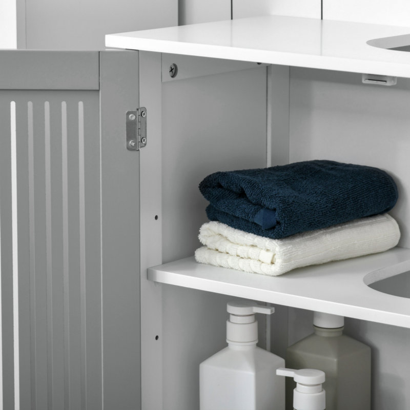 Meuble-lavabo simple 23,5 po avec 2 portes et tablettes réglables Soraia