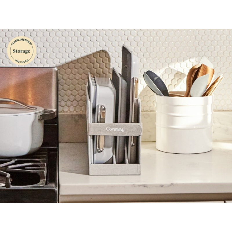 Caraway Non-Toxic Nonstick Ceramic Half Bakeware Set, Gray