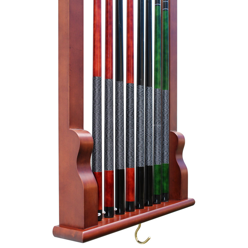 Rangement d'accessoires de billard mural, Riche acajou