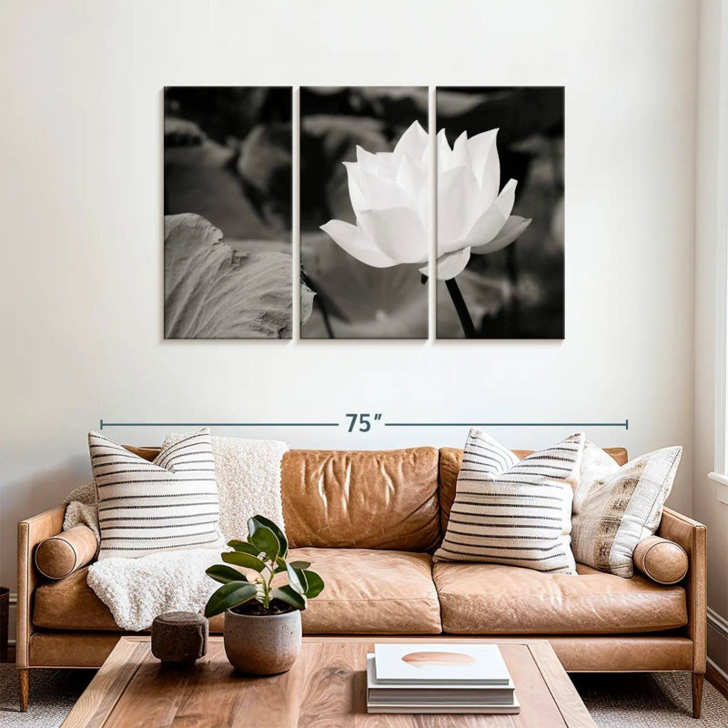 Harnek Pristine White Lotus, 36" H x 57" W