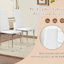 6 chaises de salle à manger blanches. Matériau en polyuréthane, pieds argentés. Coussin doux, ergonomique. Pieds coulissants. 20,4 po. Design minimaliste pour 6 maisons. Pieds en métal, matériau. Coussin en éponge respirant. Stable