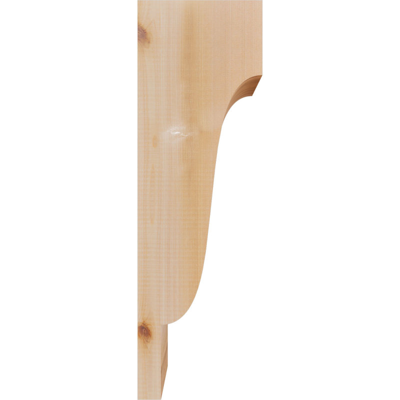 Newport Corbel, H 24 po x l 5,5 po x P 8 po, Cèdre rouge, Lisse
