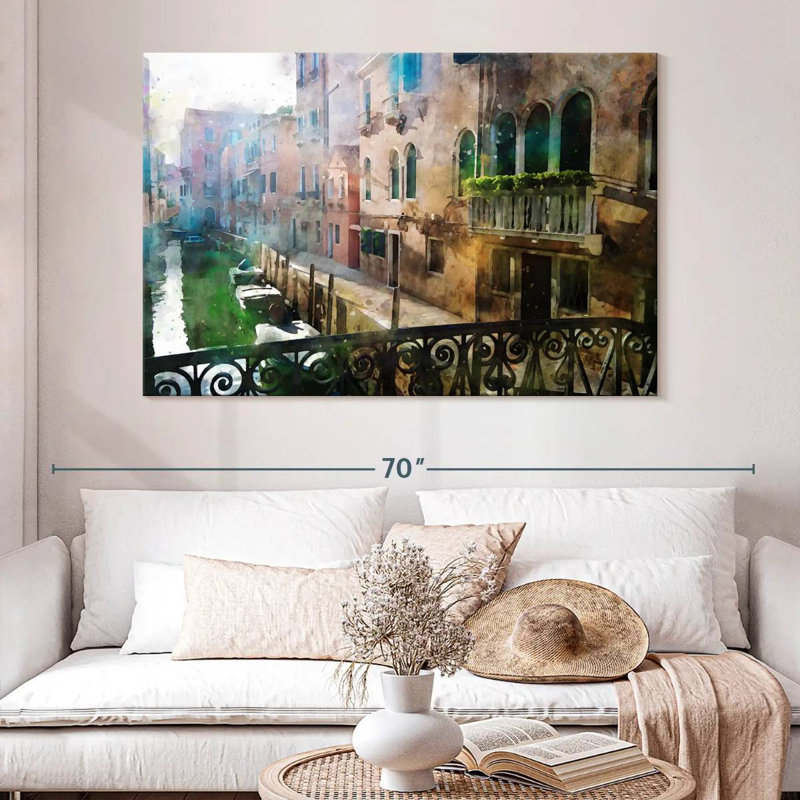Canal de Venise, H 34 po x l 51 po
