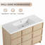 Meuble-lavabo autoportant avec lavabo en résine