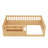 Taquile Kids Wood Floor Bed with Fence & Built-In Bookshelf-122581918-122581919