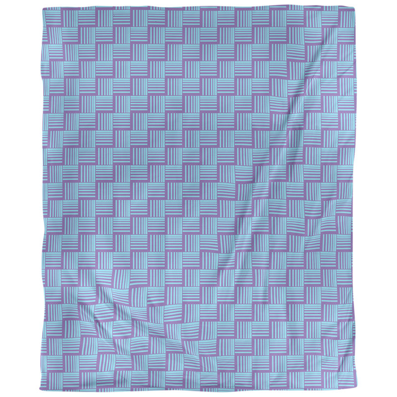 Tissu basketweave contrast, Mauve / bleu sarcelle, L 54 po x l 36 po, Lin naturel paloma