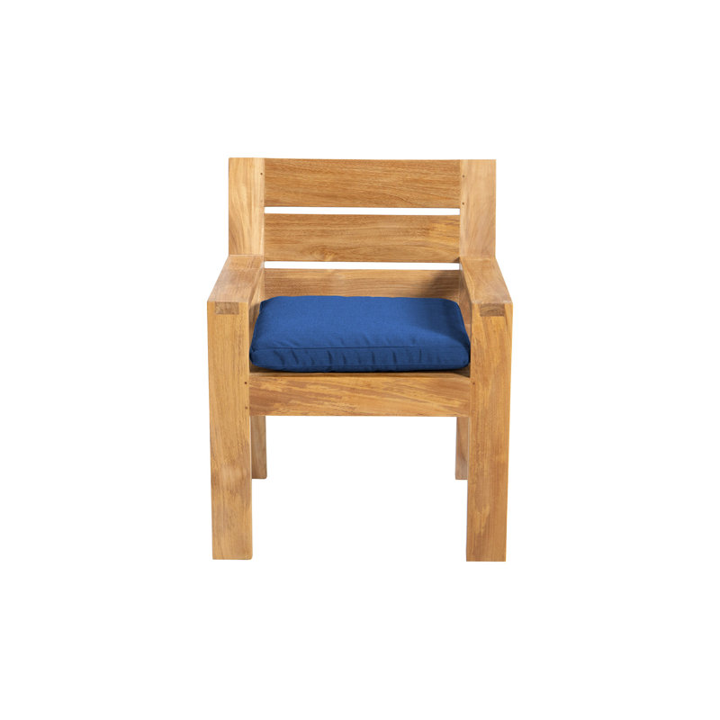 Chaise de salle à manger d'extérieur en teck Pacific (ensemble de 2), Saphir