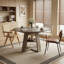 Table de salle à manger ronde extensible de 43,3 po à 59 po pour 4 à 8 personnes, table de salle à manger ovale de cuisine moderne avec feuilles amovibles peu encombrante, base en bois avec tablette de rangement pour le salon de la cuisine-1122037777