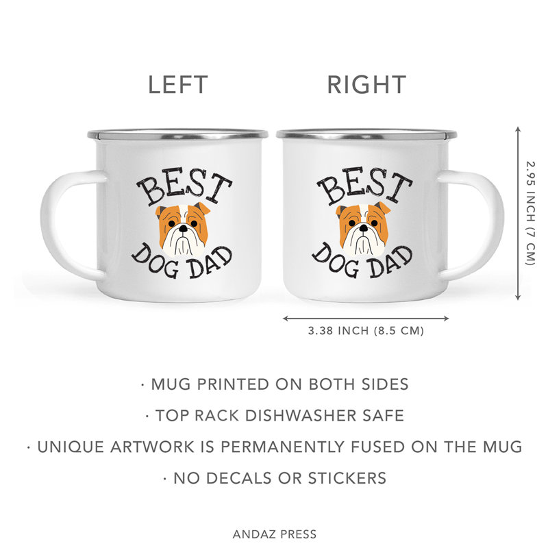 Grande tasse à café « Best Dog Dad », Bulldog