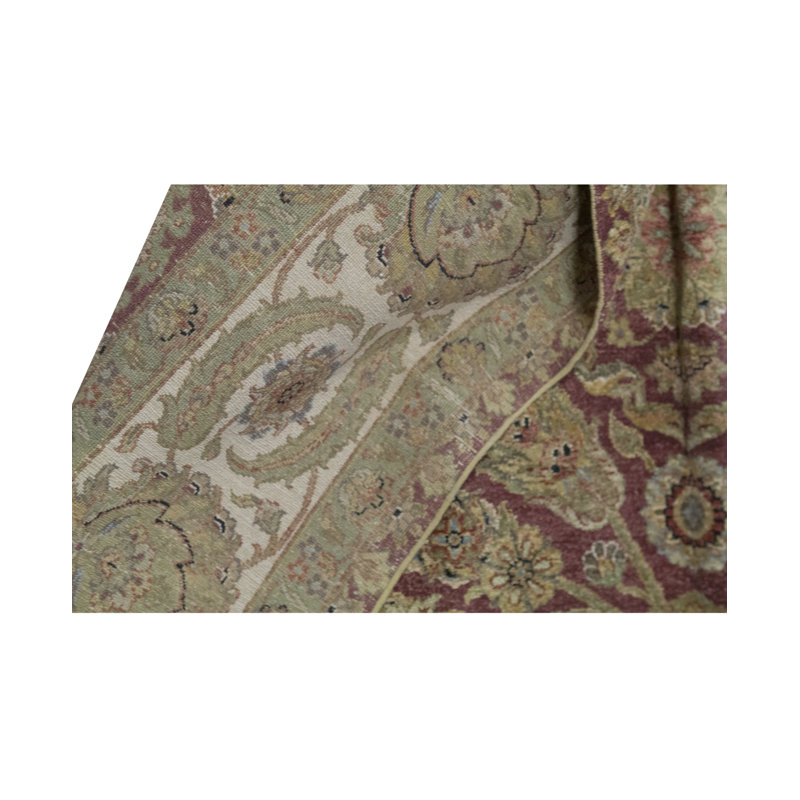 Tapis ivoire et brun noué à la main de haute qualité